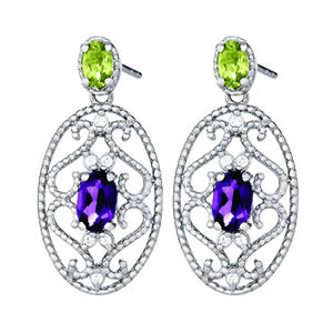 EARRINGS COLOR OVAL