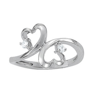 DIAMOND FASHION HEART RINGS